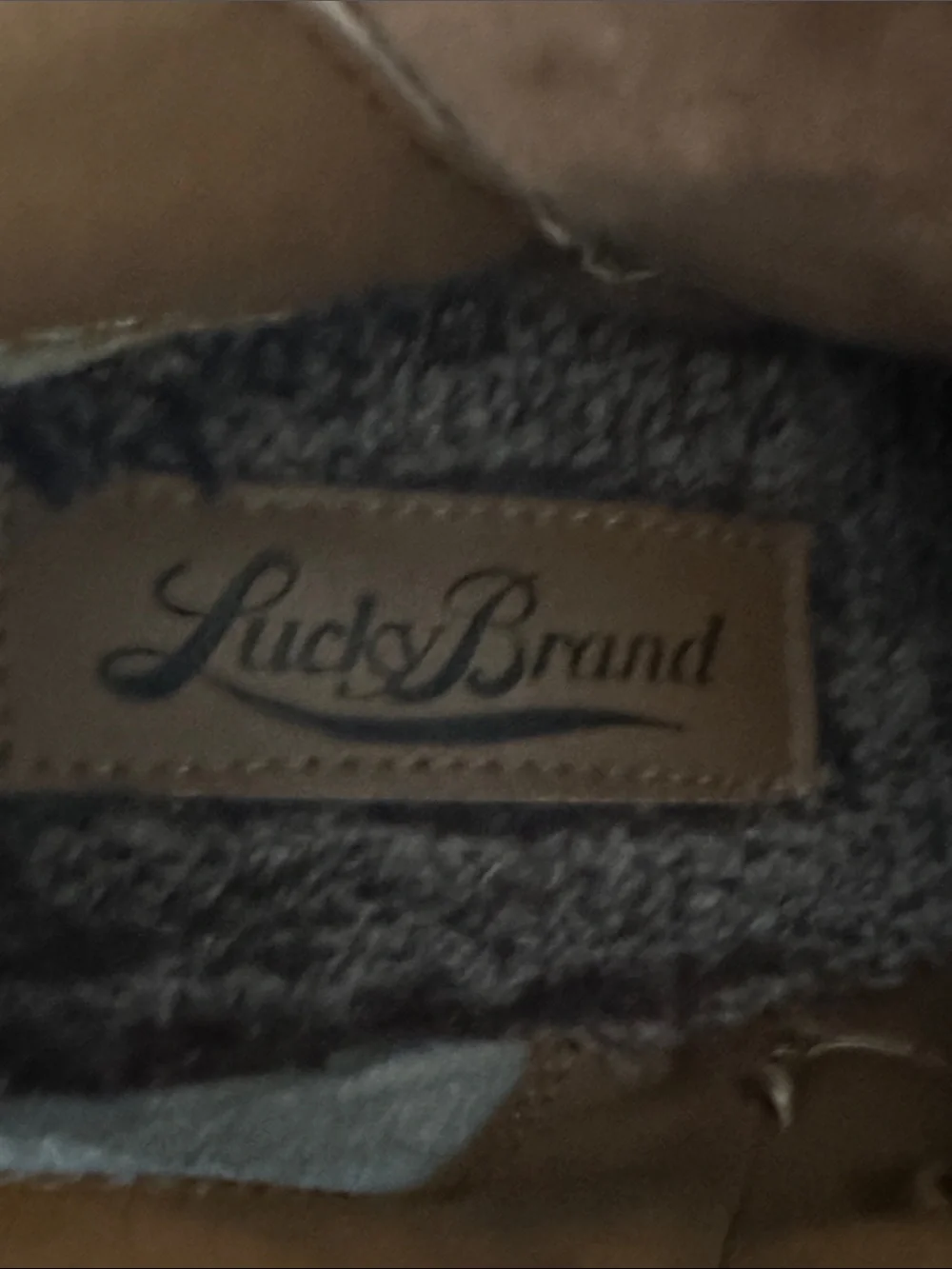 Lucky Brand Leather Faux Fur Wedge Ankle Boots
